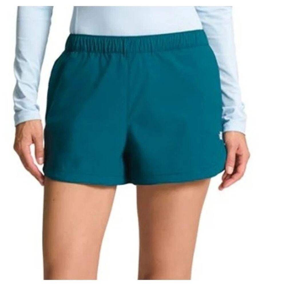 The North Face Class V Shorts Womens Plus 2X Teal Blue Coral New Water Athletic